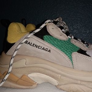 yellow and green triple s size11